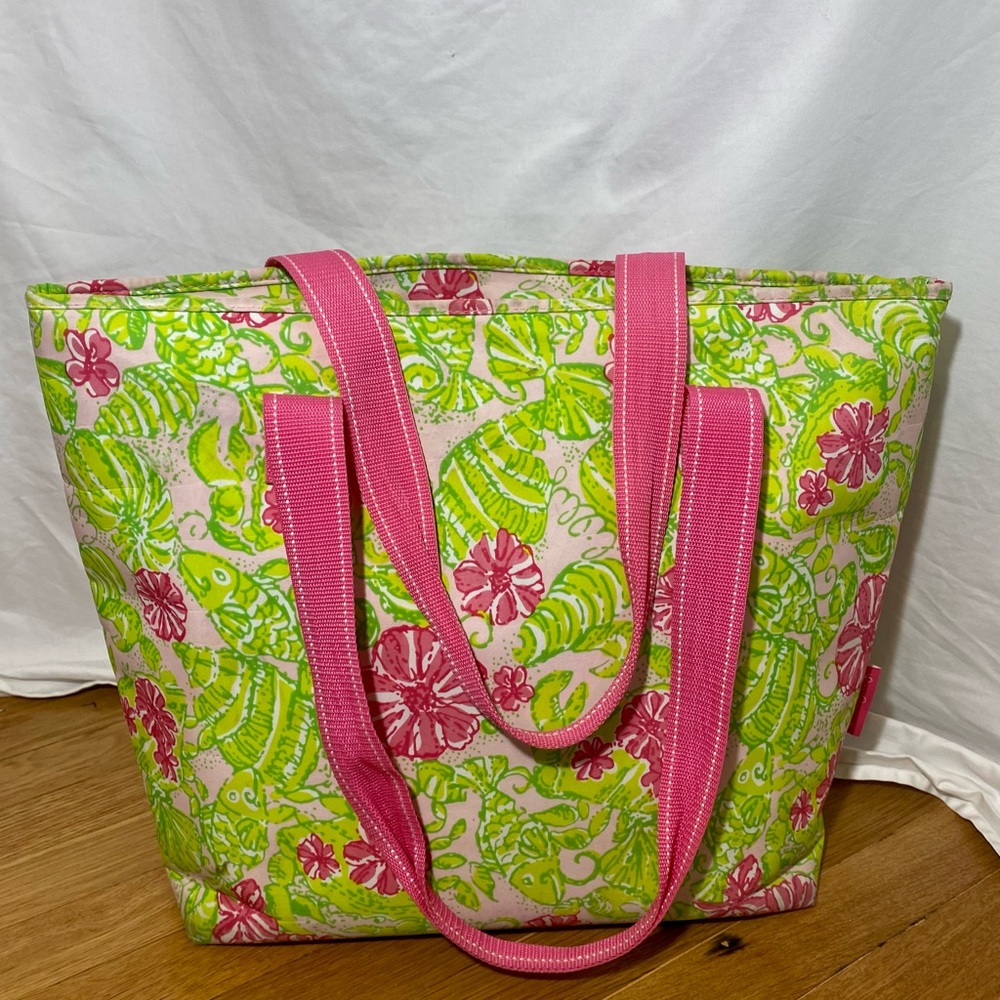 Lilly Pulitzer Printed Canvas Insulated Beach Tote